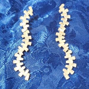 Vintage Gold Zigzag Earrings